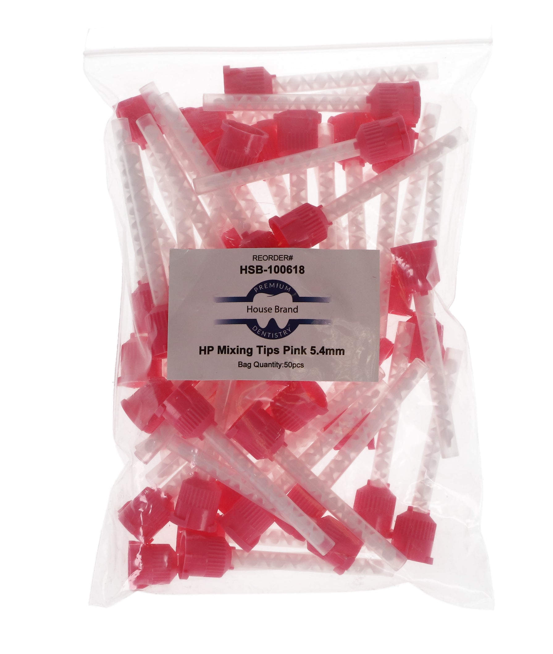 House Brand Dentistry 100618 HP Dental Mixing Tips Pink 5.4mm 48/Pk House Brand Dentistry 100618 HP Dental Mixing Tips Pink 5.4mm 48/Pk